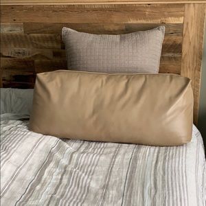 Custom genuine leather pillow
